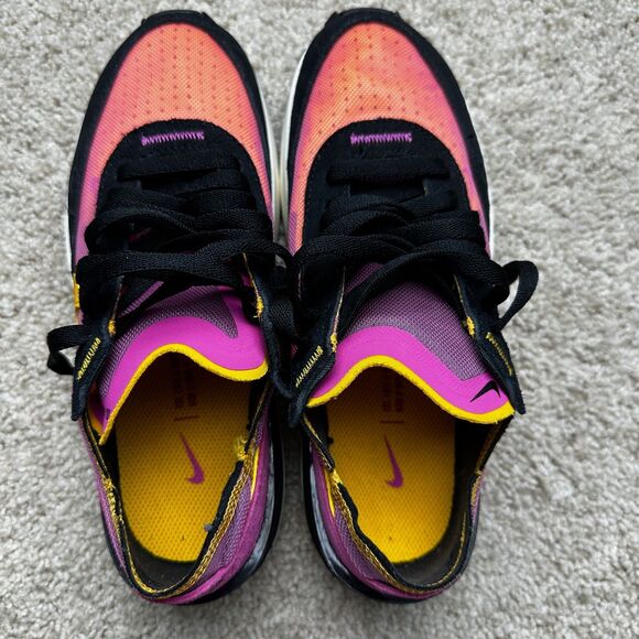 Nike Waffle One Active Fucshia University Gold Sneakers Womens 5.5 - Picture 2 of 7